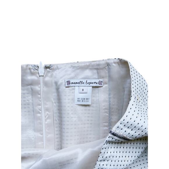 Nanette Lepore 1970s Old Money Tulip Skirt 8 Cream Preppy Light Academia Retro - Picture 4 of 4